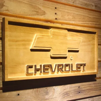 Pivski 3D Drvene Barske znakovi Chevrolet