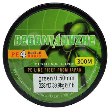 4 od Pruća linija Dužina:300 m/328 cm Promjer:0,1 mm do 0,5 mm,veličina:6-80 funti Japanski PE pruća linija je Promjenjiva linija