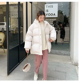 2021 Ženska kratka jakna Zimske debeli kaput s kapuljačom na pamučnom obloge mm05