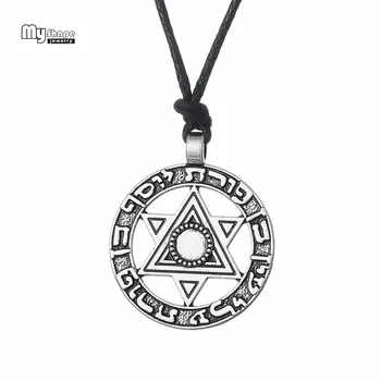 Moj oblik Etničke Тетраграмматон Ogrlicu na hebrejskom Vjerski Izjava Ogrlica Za muškarce Davidova Zvijezda Kristalno ogrlice s privjescima za žene