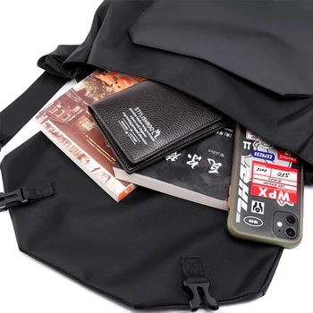 2021 Muška torba-instant messenger Kvalitetne Torbe preko ramena Vodootporne Moderan Svakodnevni torba na rame Monotono 13-inčni torba za laptop XA707ZC