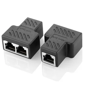 Od 1 Do 2 Načina RJ45 LAN Ethernet Mrežni Kabel Ženski Konektor-Razdjelnik Adapteri