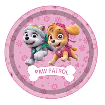 Lapa Patrole Pink Crtani Tema Dječji rođendan Jednokratni Pribor Za šetnju Na otvorenom Posuđe Dječje Posuđe, Darove za djevojčice