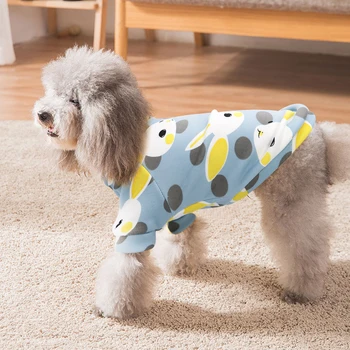 Mekana Pamučna Odjeća za kućne ljubimce za malu Srednjih Pasa Slatka Crtani po cijeloj površini Pas Prsluk i Kaput Štene Mačka Majica Topli pulover za Chihuahua
