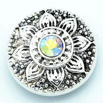 Moda ljepota elegantne šarene cvjetove od gorskog kristala 18 mm gumb na gumbima idealni narukvica na gumbima nakit veleprodaja KZ3136