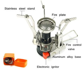 Vanjski Lonac Mini štednjak na Plin opremu za kampiranje Pješačkih Posuđe Set za pripremu Hrane za piknik non-stick Zdjele Sa Sklopivim Žlicom Vilica Nož