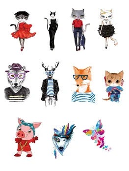 Modni нашивки za odjeću boje životinja s лисой i leptir termo-naljepnice za djecu