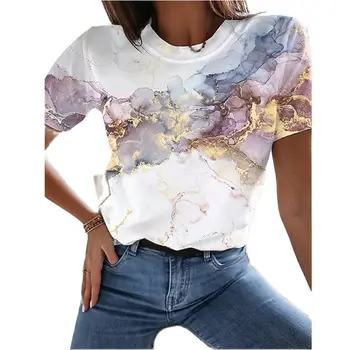 Ženska ispis 3D javnošću t-shirt пейзажная ispis 3D ljeto velike veličine okrugli izrez novi stil izvrsnu ponudu
