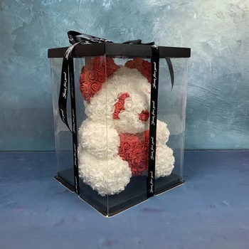 2021 Kreativni 40 cm Umjetna Поролоновая Roza Ruža Medvjed s poklon kutiji Najbolji pokloni Za Rođendan Crown Panda Pokloni za Valentinovo