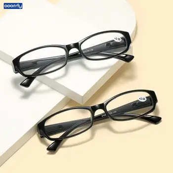 Naočale za čitanje u klasičnim crnim Okvirima Seemfly Super Lagane Udobne Naočale za Dalekovidnost Prijenosni staklarija Sa Stupnjem od + 1 do +4
