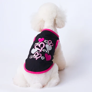 Ljubav Srce predložak Pas Prsluk Slatka odjeća za pse za male pse, Mačke štene majica Odjeća za kućne ljubimce za mačke Moda York odjeća za pse