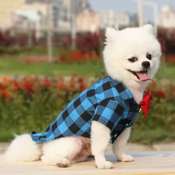 Pokrivač majica za pse u britanskom stilu Odjeća za kućne ljubimce pse Odijelo Majice za štence Kravata Francuski Buldog Chihuahua Košulja za Male Srednje velike pse