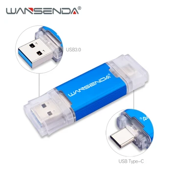Novi USB-memorijski štapić Wansenda TYPE C 2 u 1 Flash-drive OTG 32 GB, 64 GB, 128 GB i 256 GB i 512 GB usb flash pogon u USB 3.0 Flash drive