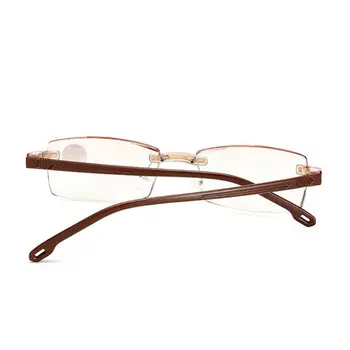 Ultra Naočale Za Čitanje Rimless S Prozirnim Staklima Unisex Protiv Zračenja Blu-Ray Računalne Čitatelji Dalekovidost +1,0 Do +4,0 Čitanje