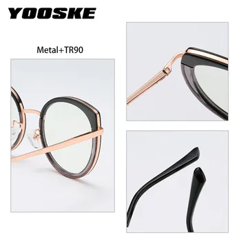 YOOSKE Anti-Plavo Svjetlo Naočale Ženske Luksuzne Marke Dizajnerske naočale u metalnom ivicom 