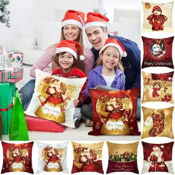 45x45 cm Božićno jastučnicu čestit Božić Dekoracija za dom 2020 Božić Božićne Darove Навидад Noel sretna Nova Godina 2021