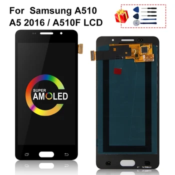 Super AMOLED LCD za Samsung Galaxy A5 2016 A510F A510M A510FD A5100 A510Y LCD zaslon osjetljiv na dodir Digitalizator Sklop rezervni Dijelovi