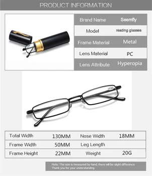 Seemfly Unisex Naočale za čitanje i Za muškarce i za žene Ultralight Prijenosni Protu-umor HD naočale za dalekovidost Diopters +1.0 1.5 2.0 3.0 4.0