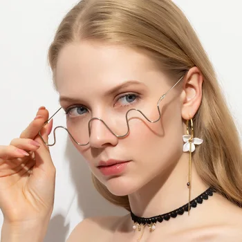 Mirror ukras dijamant naočale ženske naočale trend bez predmet modni trend identitet S-oblika uloga igranje igra