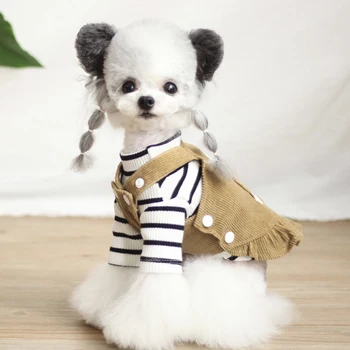 Haljina za malog psa Zimska suknja za štene Mačke Chihuahua Йоркширские terijeri pomeranski Shih-Tzu je Malteška Pudlica Шнауцер Odjeća Odijelo