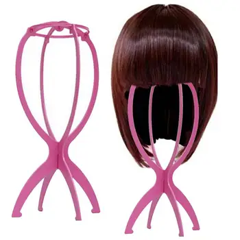 Dostava Pink/crna Perika Podmetače Sklopivi Solidne Perika za kosu Šešir Salon Moda Model Lutku Držač Glave Stalak Prikaz Alat za slaganje