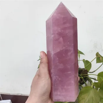 1pc дропшиппинг prirodni roza kvarc obelisk kristalna coli toranj dragulji spot liječeći kvarc kućni dekor