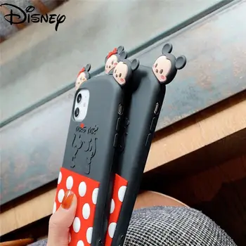 Disney Mickey Minnie za iPhone 7/8P/X/XR/XS/XSMAX/11/12Pro Trodimenzionalni crtani Slatka Torbica za mobilni telefon sa zaštitom od pada