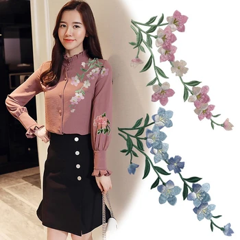 Odjeća u kineskom stilu Patch Jelen Cvijet Cvjetni Vez Zakrpe DIY Šivanje Aplikacija za Odjeću Šivaći Pribor za odjeću