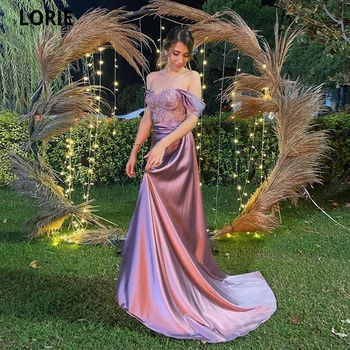 LORI je Slatka Večernje haljine od taft A-силуэта 2021 Očaravajuće aplikacije beaded Haljinu De Soirée Femme S bočnim prorezom Vestidos De Fiesta