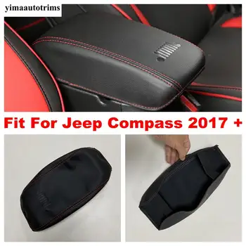 Stil automobila Središnja Konzola naslon za ruku Poklopac Kutije Zaštitni Kožna Torbica Navlaka Pribor od umjetne Kože Za Jeep Compass 2017-2021