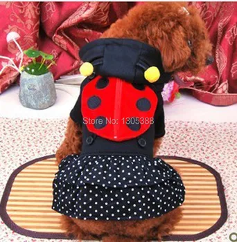 Kaput za kućne ljubimce pse u stilu crne božje kravu Besplatna dostava na CPAM Odjeća za pse