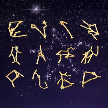 12 kom./lot Horoskop Materijal UV-tar Šarm Zanat Metalne uključivanje Zviježđa Pribor za izradu nakita DIY Zvjezdano Nebo