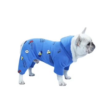 Odjeća za kućne ljubimce pse Jesensko-zimska moda Majica sa kapuljačom Kombinezon na četiri noge Kaput Mali pas Pomeranian buldog Sačuvajte toplinu i baršun