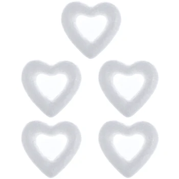 5pcs ekspandirani polistiren Stiropor Kuglica Bijele Obrt u obliku srca za Uređenje Božićni domjenak DIY Ne,jednobojnu