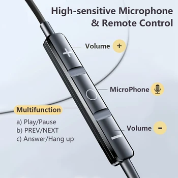 Ožičen slušalice za Huawei Mate 40 30 Pro USB C Slušalice s mikrofonom buke u slušalicama Type-c Honor Slušalice