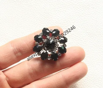 1 kom./lot 30 mm cijele cvijet kristal kristal gorski kristal gumb crvene sapphire crna bijela ružičasta ab boja odjeće ukrasne gumb