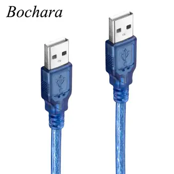Bochara USB 2.0 Tip A iz muški na USB 2.0 Tip A Muški Kabel za prijenos Podataka na tvrdi disk RAČUNALA S Dvostrukim zaslanjanje(Folija+Pruća) 30 cm 50 cm