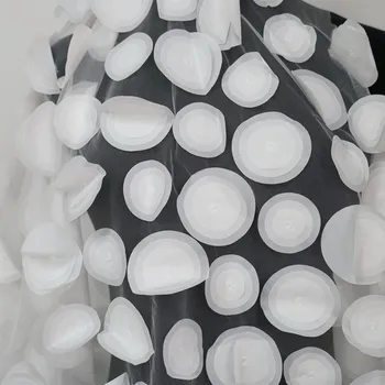Prekrasan 3D Krug Satin Višeslojne cvjetne čipke platno s vezom Сетчатое čipka za dečije haljine visoke klase Haljina-svežanj Vjenčanica
