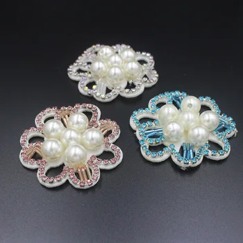 3D ručni rad perle crystal šljokice cvijet tkanina naljepnice Modna odjeća, nakit DIY pribor roza naljepnica obično