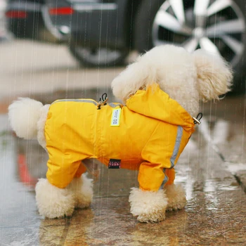 Mali Pas Plašt Reflektirajućim Kabanica Za Pse Vodootporan Kombinezon Štene Odjeća Za Kišu Za Psa Pomeranian Шнауцер Pudlica Odijevanje