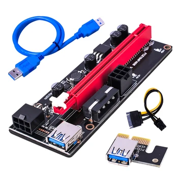VER009S PCI-E Riser Card 009S PCI Express od 1X do 16X Produžni kabel USB3.0 Kabel sa 6-pin sučelje za майнинга Биткойнов