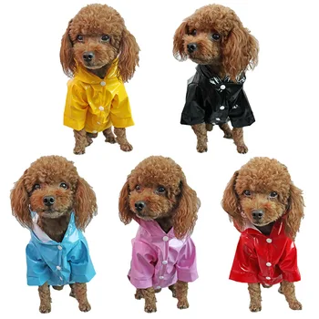 Proljeće-ljetna odjeća za kućne ljubimce, odjeća za kišu za pse, otporna na habanje светоотражающая pas s kapuljačom, Ветрозащитный plašt od umjetne kože za pse i mačke