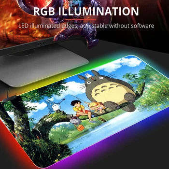 2021 anime Totoro i prijatelji Gaming podloga za Miša RGB Геймерская Tipkovnica podloga za miša Stolni Miš Igre Pribor Za Overwatch