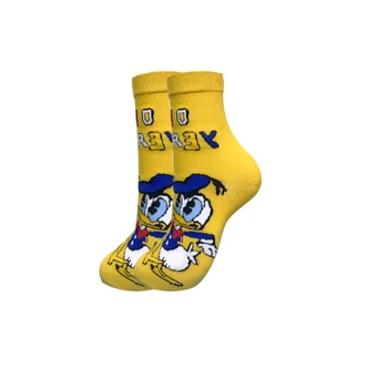 Disney korejski stil Zabavne ženske čarape Мультяшное životinja Mickey, Donald ženske čarape slatka Харадзюку svakodnevne pamučne čarape za djevojčice, Veličina 35-42