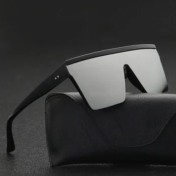 2021 Berba Muške Sunčane naočale s ravnim krovom Gospodo Marke Black trg nijanse UV400 gradijent ispunjava Sunčane naočale za muškarce Cool jednodijelni dizajner