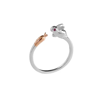Kindey Bijoux Boho Srebrni prsten s rabbit za žene i Ženske prstenove Modni večernje Uređenje u rasutom stanju