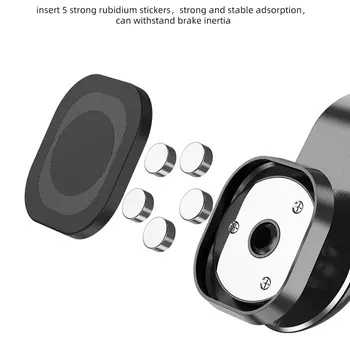Oduška Magnetski Rotiraju Za 360 Stupnjeva Metalni Magnetni Držač Telefona Za Automobil Praktičan, Izdržljiv Držač Telefona Za Automobil