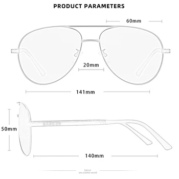 BARCUR Dizajn Pilot Aluminij Magnezij Hramovi Čelična Rama Gospodo Polarizirane Sunčane Naočale Eaywear Sunčane Naočale Zaštita od UV400