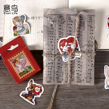 45 kom./slatka zec ženske dnevne serije naljepnice DIY notepad bilješke o-naljepnice Koreja kawai kancelarijski naljepnice estetski