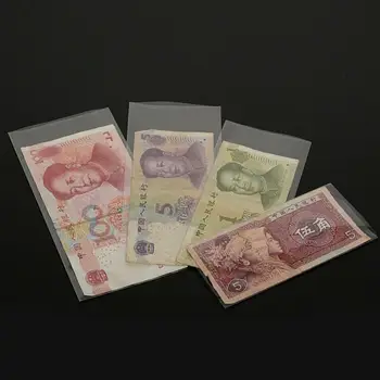 100 kom. 4 Veličine Valuta Rukava Držači Novčanica Papirni novac Pečat Papirnatoj vrećici za novac
